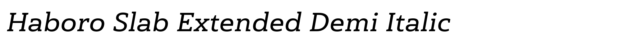 Haboro Slab Extended Demi Italic image